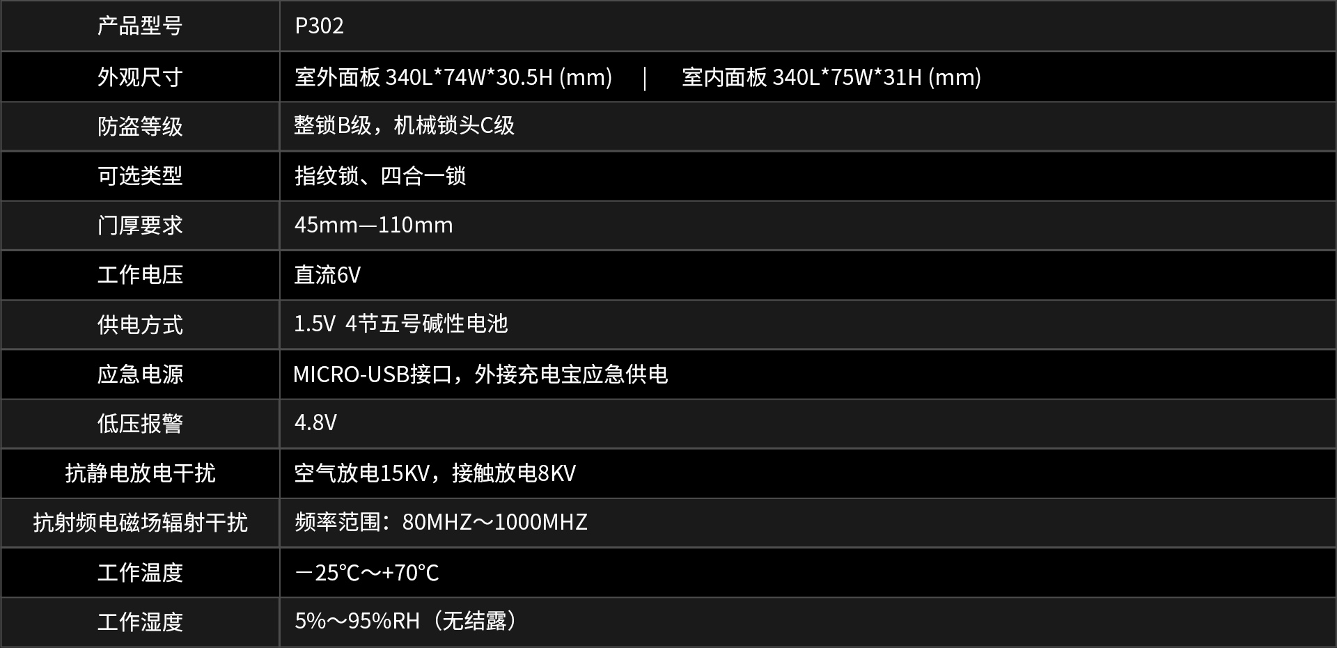 P302智能锁