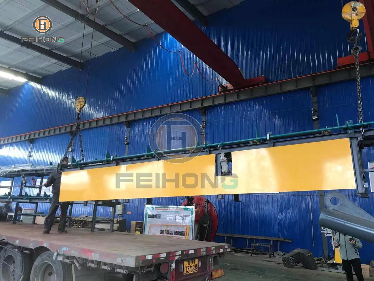 喜訊！飛宏助力中鐵八局川藏線4套智能鋼筋加工設備裝車完畢，順利發(fā)出