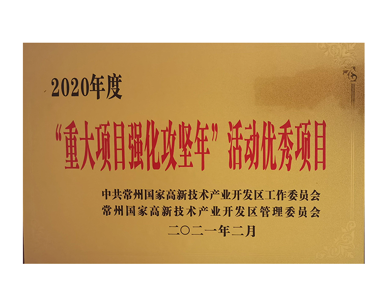 2020年度“重大项目强化攻坚年”活动优秀项目