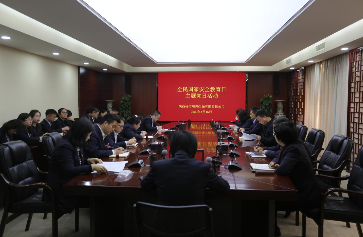 省再担保公司召开“全民国家安全教育日”主题党日活动 省再担保公司召开“全民国家安全教育日”主题党日活动