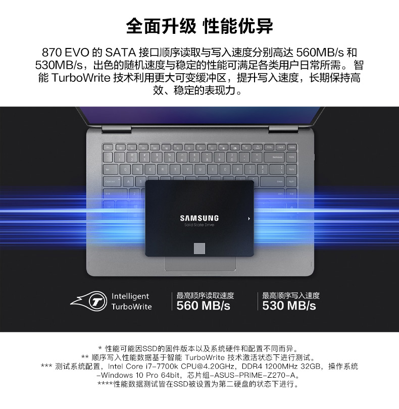 三星870 EVO固态硬盘  2.5英寸SATA接口SSD