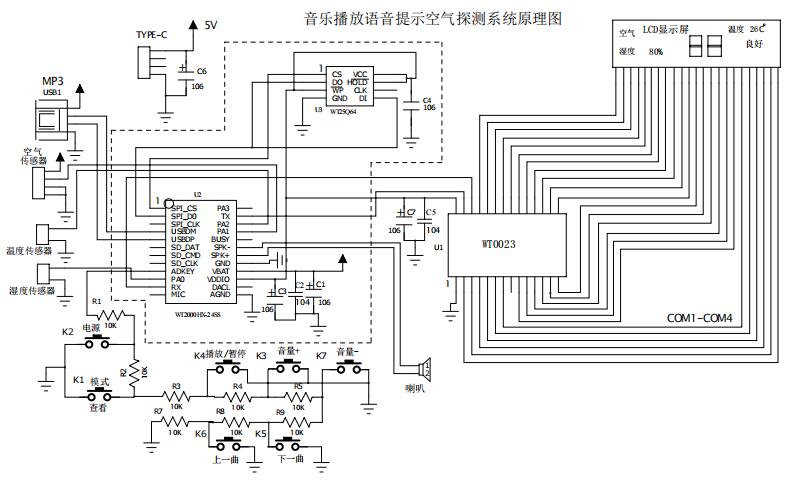 WT2003H语音芯片在气体探测仪空气质量监测系统的应用设计方案 WT2003H语音芯片在气体探测仪空气质量监测系统的应用设计方案