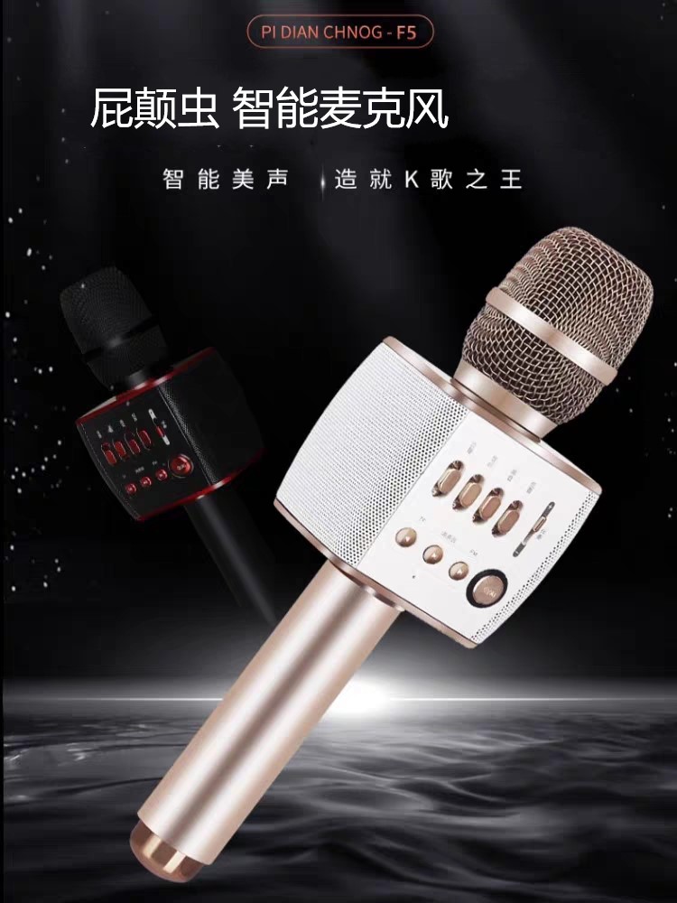 屁颠虫X35音响麦克风带声卡话筒一体 