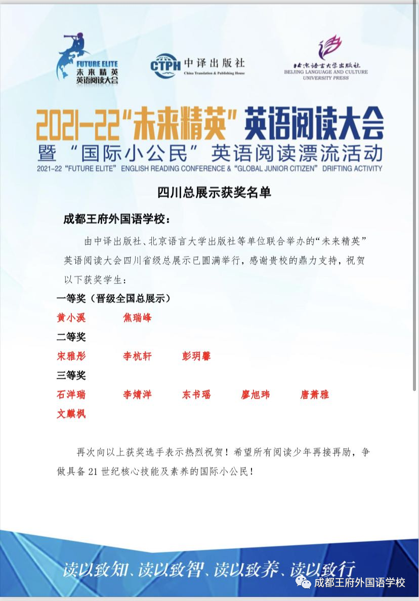 喜讯 | 王府学子又双叒叕获奖啦！