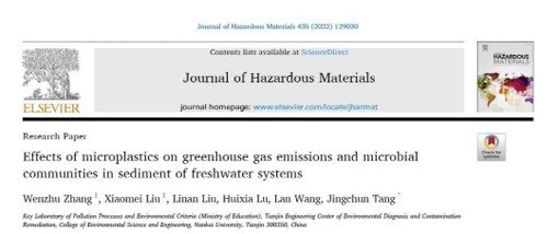 Picarro | 微塑料对淡水系统沉积物中温室气体排放和微生物群落的影响 Picarro | 微塑料对淡水系统沉积物中温室气体排放和微生物群落的影响