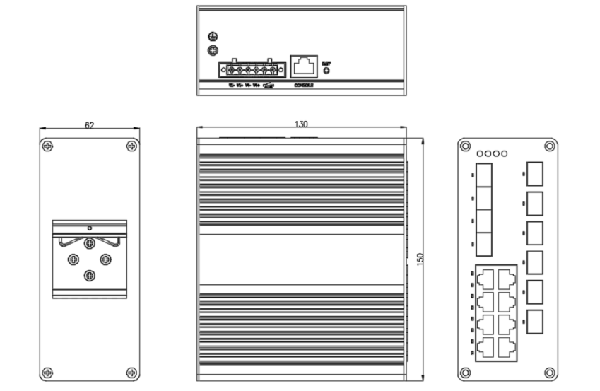 HS3000-3218-2GF卡轨式干兆管理型以太网工业交换机2光16电
