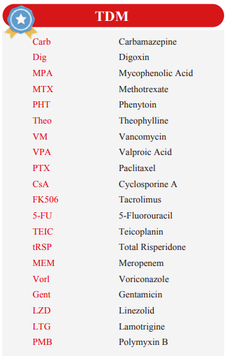 Therapeutic drug monitoring (TDM) Central Laboratory Chemiluminescence Immunoassay Solutions Therapeutic drug monitoring (TDM) Central Laboratory Chemiluminescence Immunoassay Solutions
