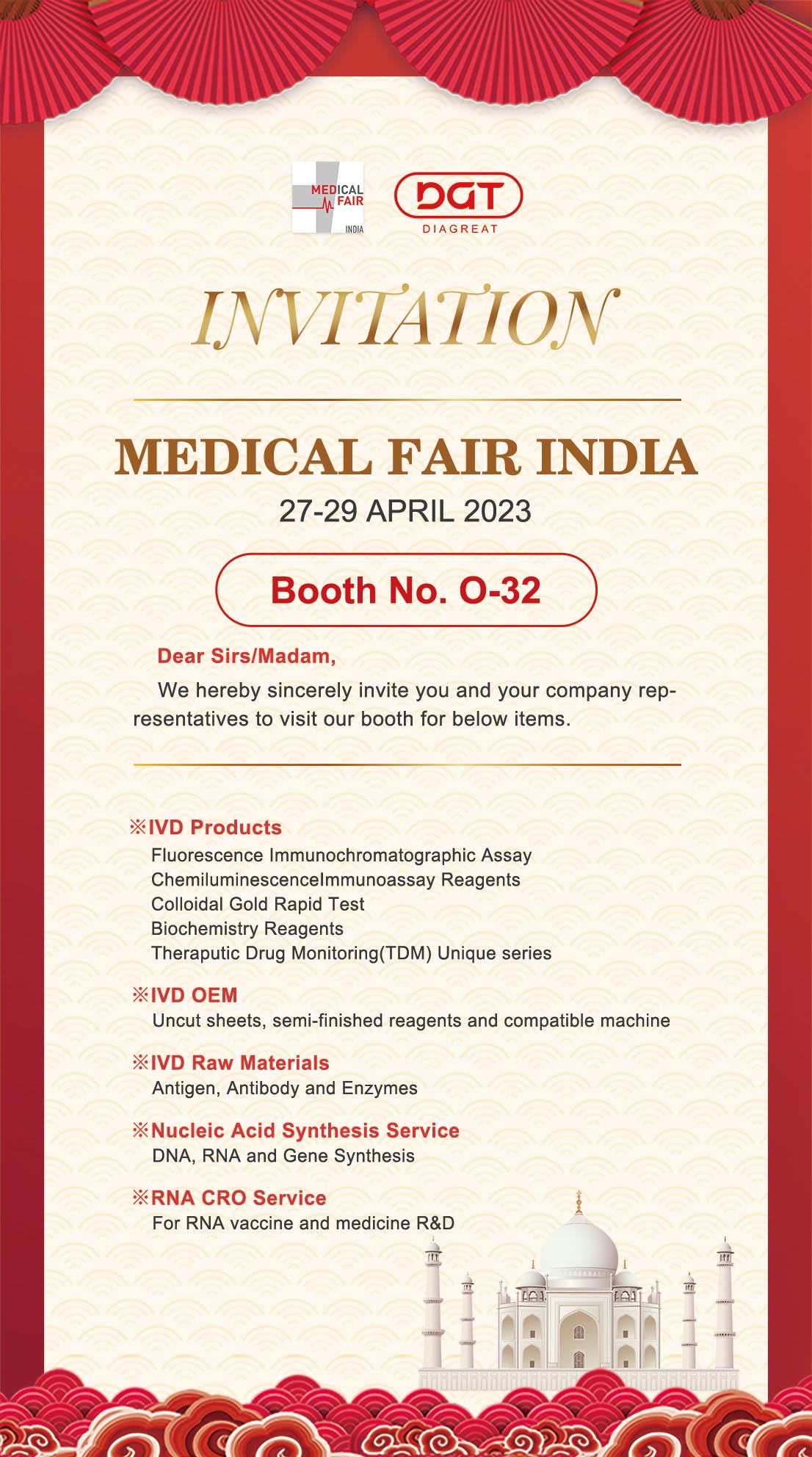 INVITATION | MEDICAL FAIR INDIA 27-29 APRIL 2023 Booth No.0-32 INVITATION | MEDICAL FAIR INDIA 27-29 APRIL 2023 Booth No.0-32