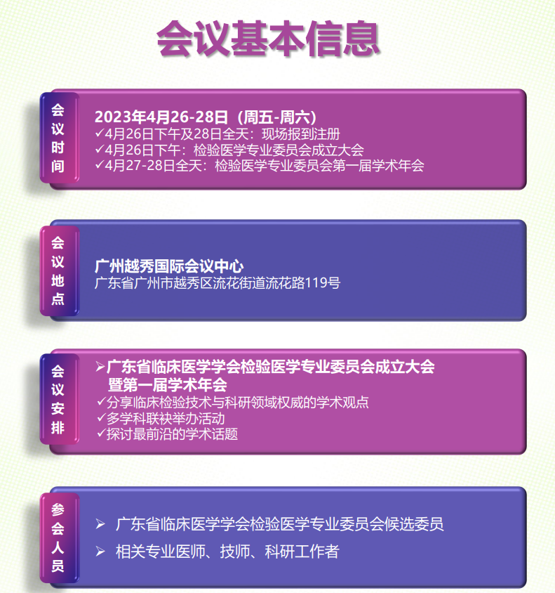 【红龙扑克展位号D05-邀】广东省临床医学学会检验医学专业委员会成立大会暨第一届学术年会