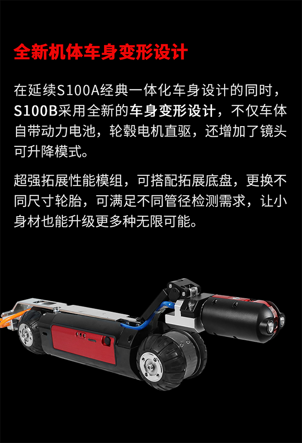 行业首创 专利所有丨施罗德新品便携式MINI管道检测机器人S100B