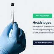 【多通道电生理】新一代微型前置放大器—X-Headstage™，体积减少70%，模块化，可植入！