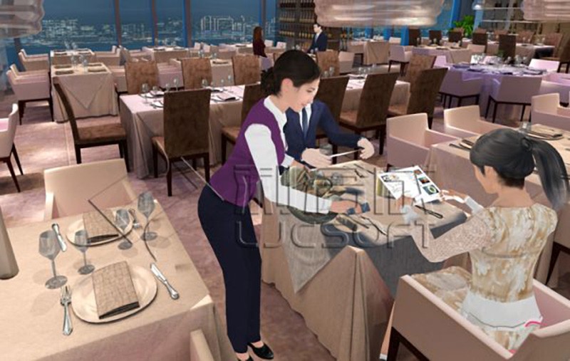 西餐服务虚拟仿真教学实训系统