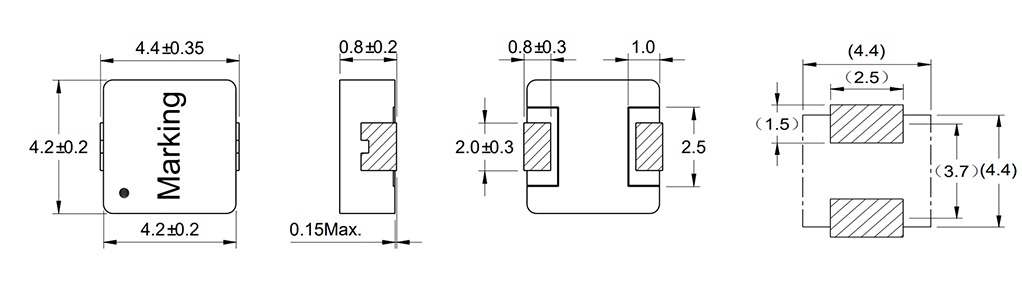 Hot Press Molding power choke CSHB0410 Series for High-temperature Applications Hot Press Molding power choke CSHB0410 Series for High-temperature Applications
