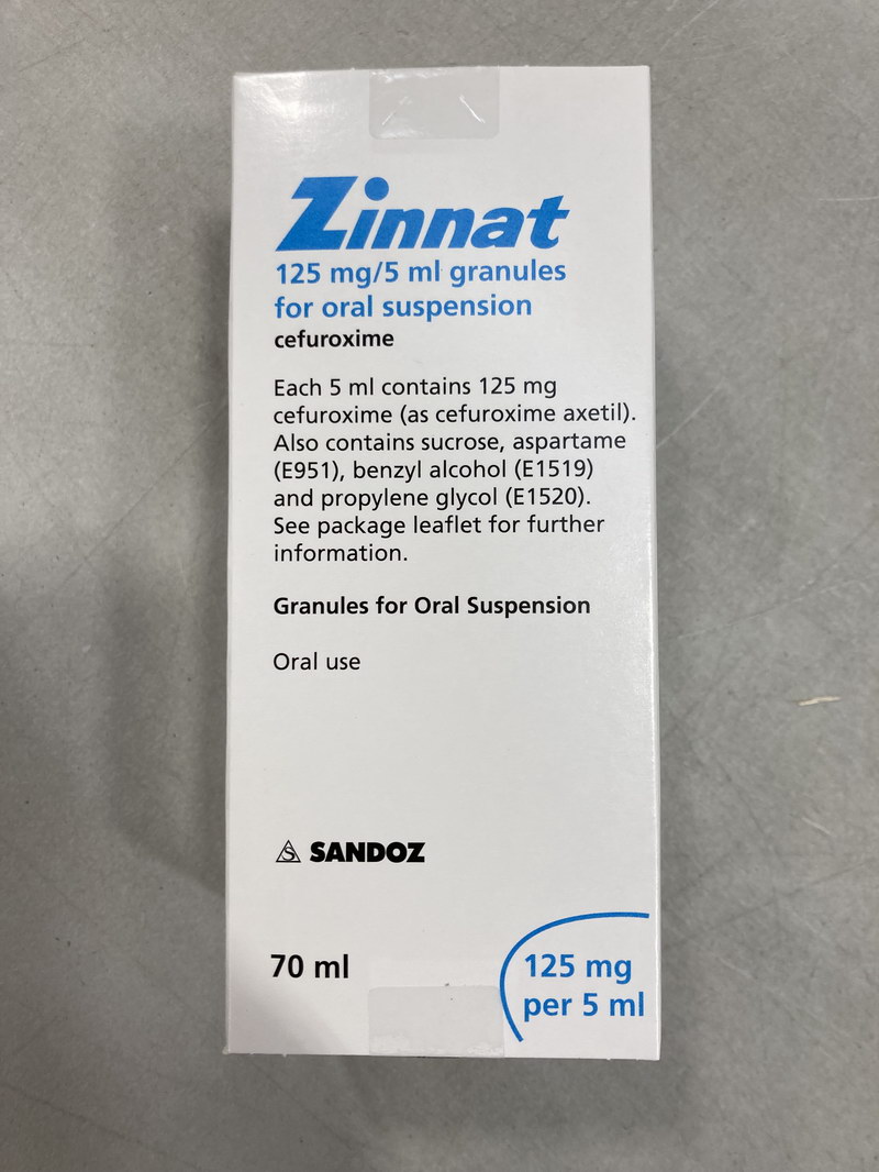 头孢呋辛酯干混悬剂/Cefuroxime Axetil For Suspension/Zinnat （参比制剂）