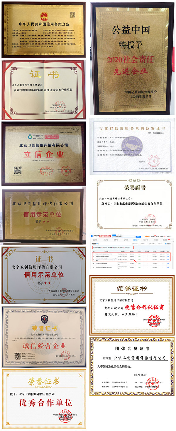 企业荣誉 企业荣誉