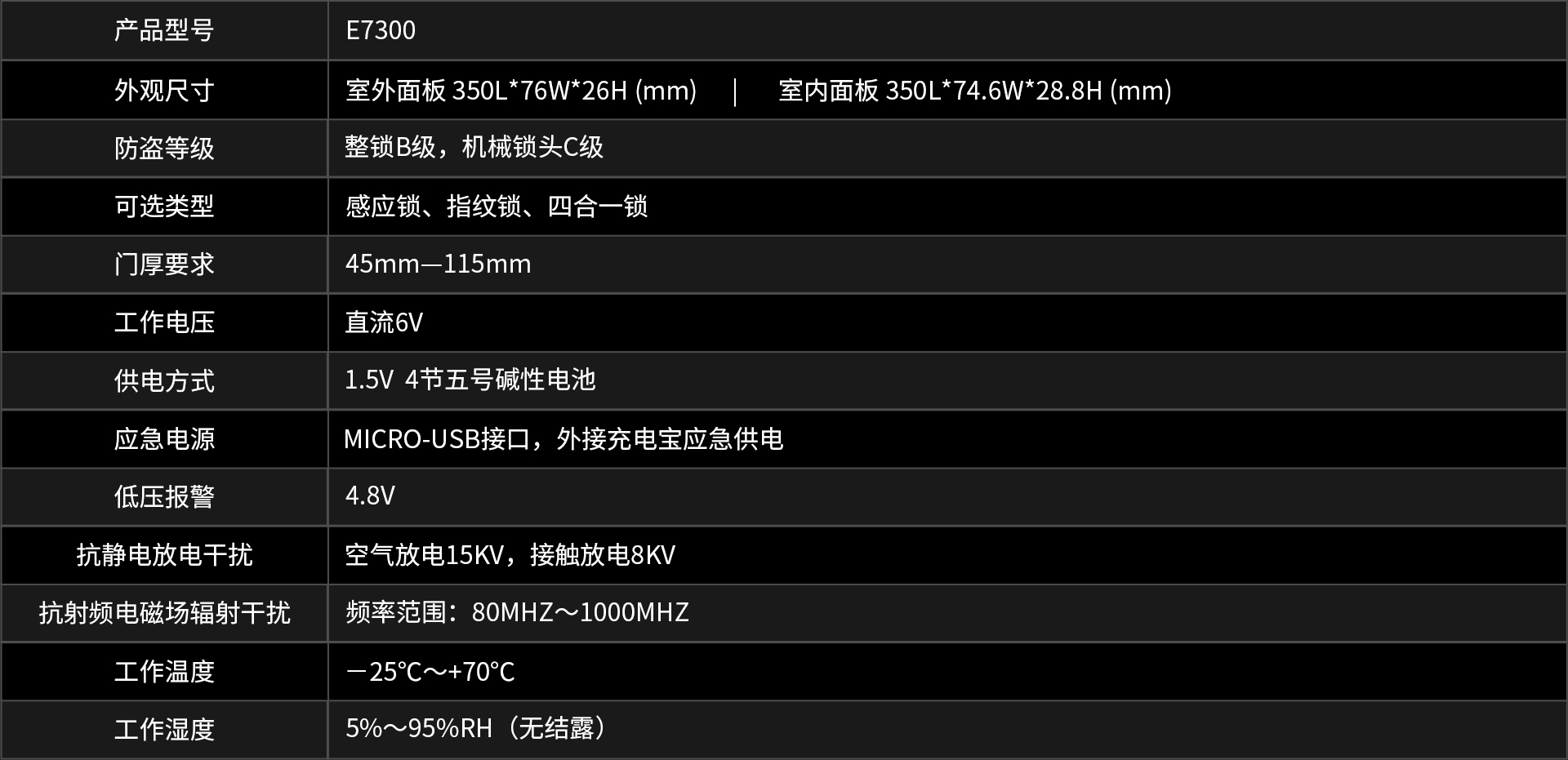 E7300智能门锁