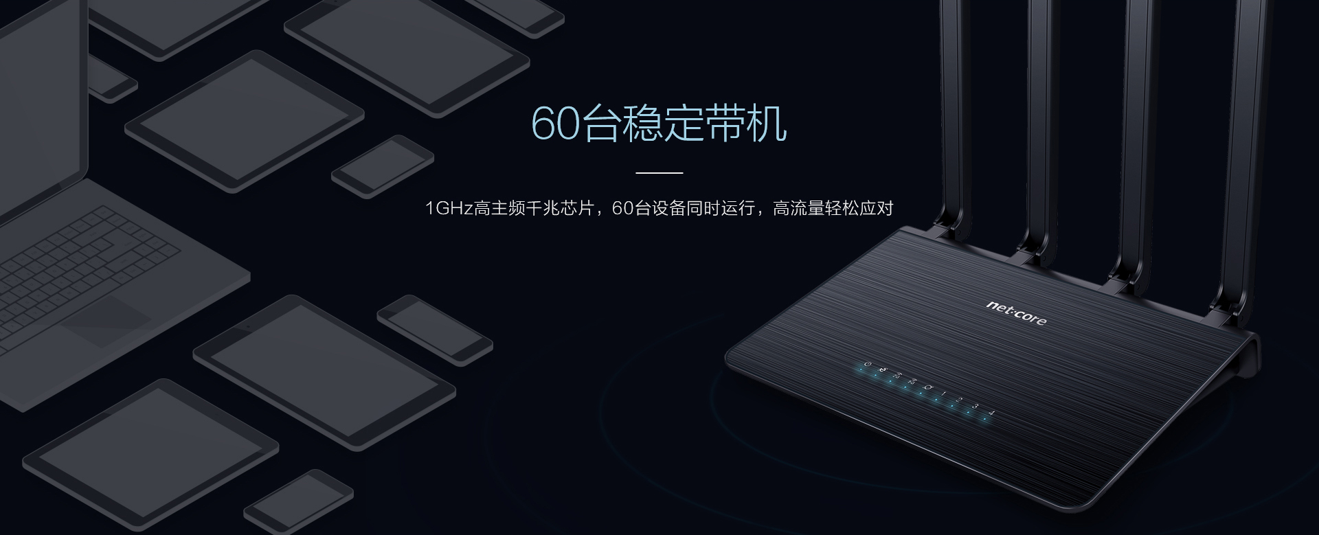 磊科POWER 8L四天线1200M千兆智能路由器