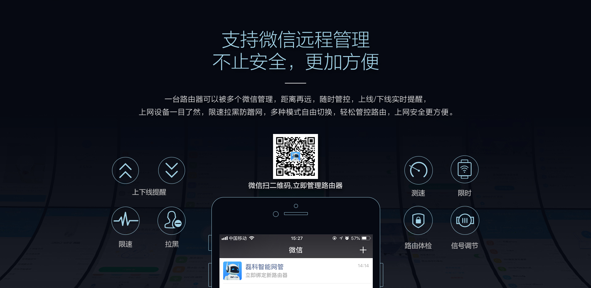 磊科POWER 8L四天线1200M千兆智能路由器