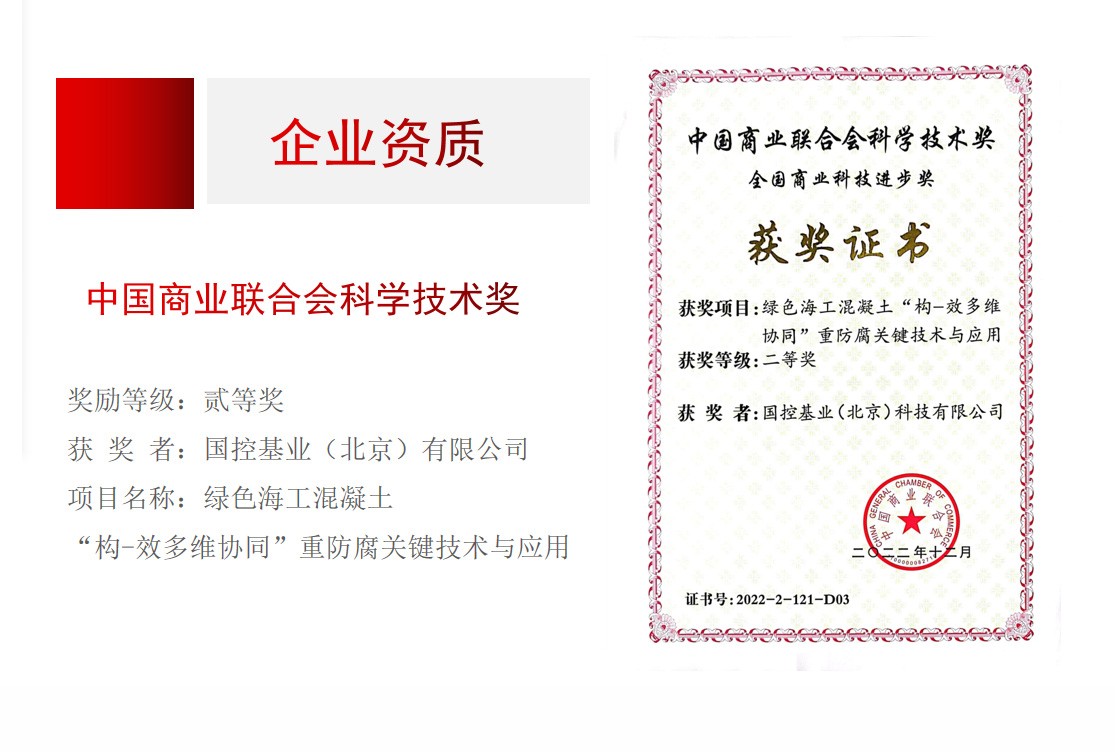 国控基业获中国商业联合会科学技术二等奖