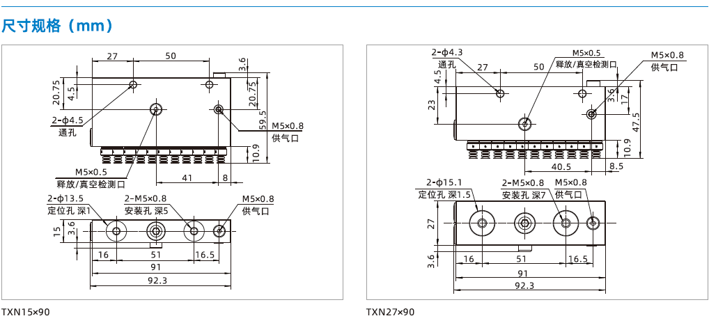 TXN15×90/27×90系列 TXN15×90/27×90系列