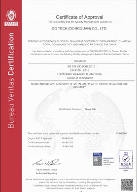 AS 9100D Certificate