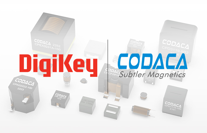 CODACA Partners with Digi-Key manufacturer of high quality power inductors