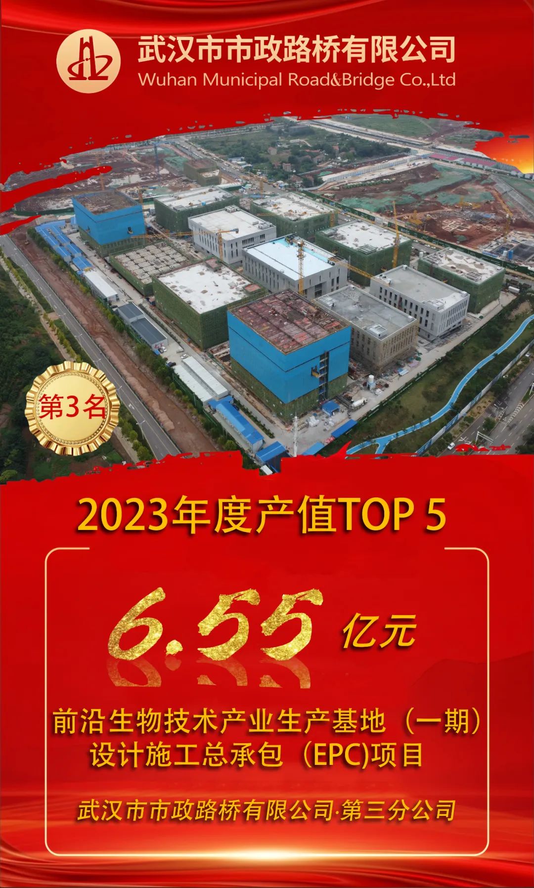 【年度榜單】來了!路橋公司2023年度項(xiàng)目產(chǎn)值TOP5出爐! 【年度榜單】來了!路橋公司2023年度項(xiàng)目產(chǎn)值TOP5出爐!