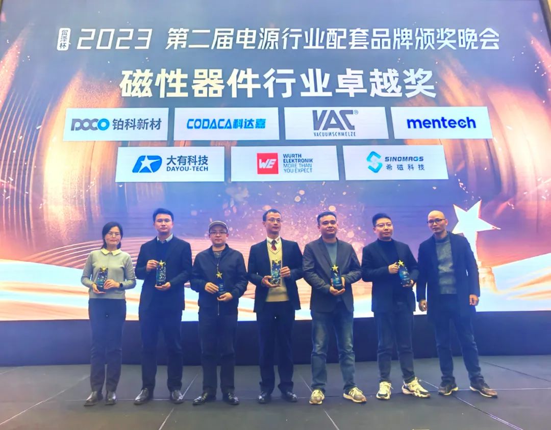CODACA achieved Excellence Award in Magnetic Device Industry power inductors