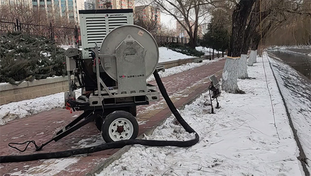 【案例分享】施罗德清淤机器人在北京零下12℃完成河道清淤