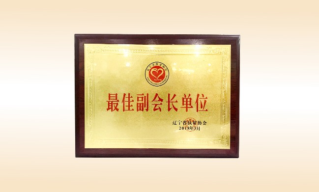 2018年3月-尚赫公益基金會榮獲-遼寧省扶貧協(xié)會頒發(fā)的最佳副會長單位獎牌