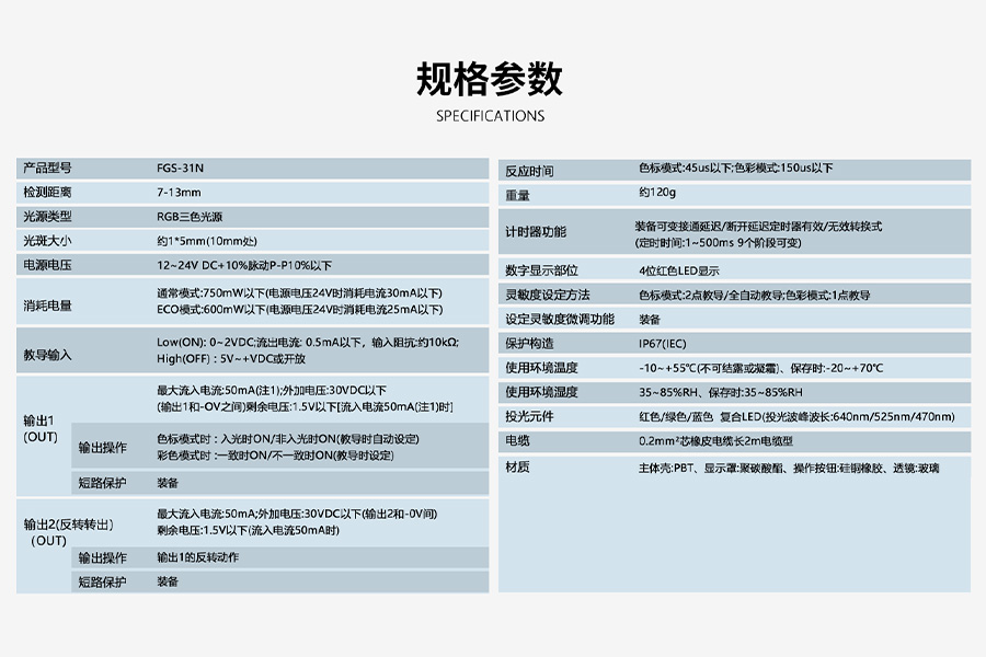 产品介绍|高精度RGB数字式色标传感器 产品介绍|高精度RGB数字式色标传感器