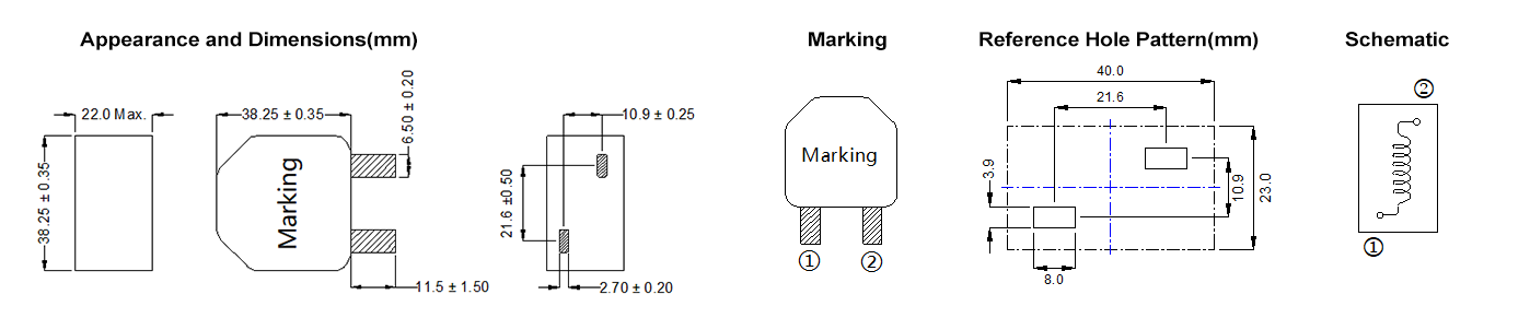 Automotive-grade VPAB3822 Series Molding Power Choke with 335A Saturation Current Automotive-grade VPAB3822 Series Molding Power Choke with 335A Saturation Current