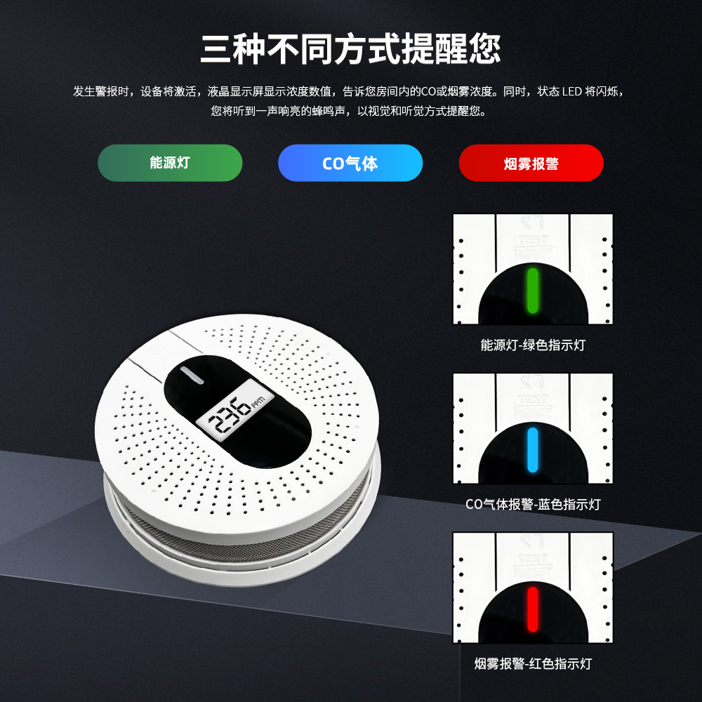 烟雾和一氧化碳报警器
