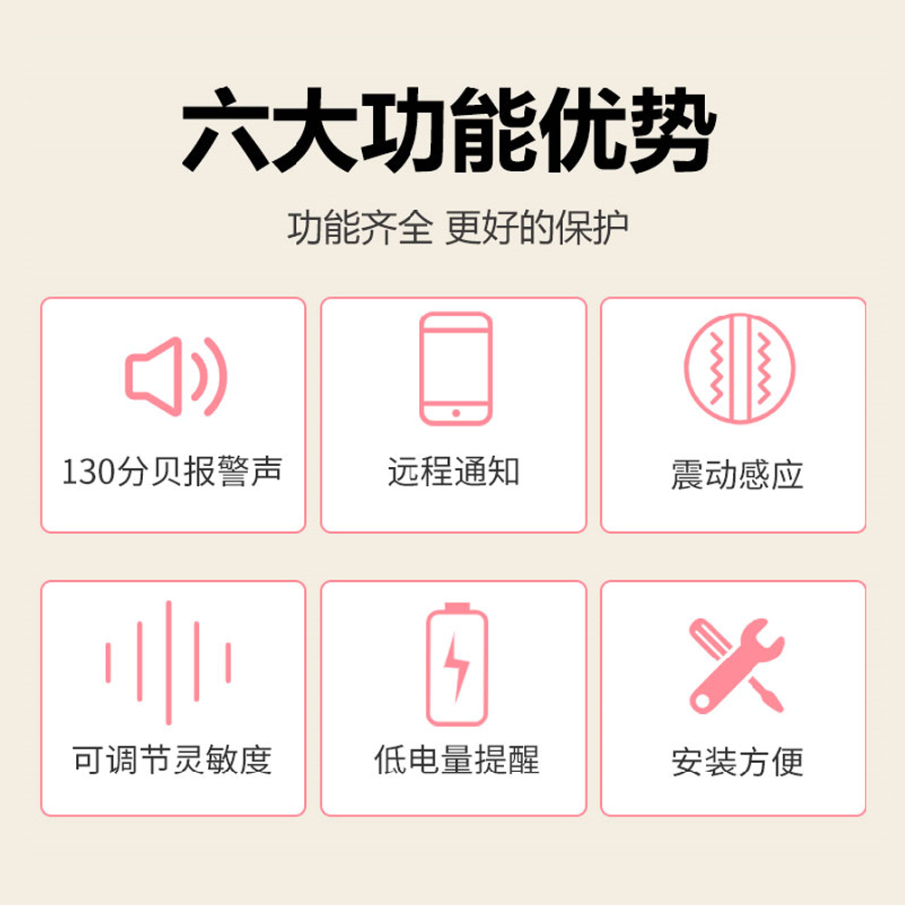 WIFI智能振动门窗报警器