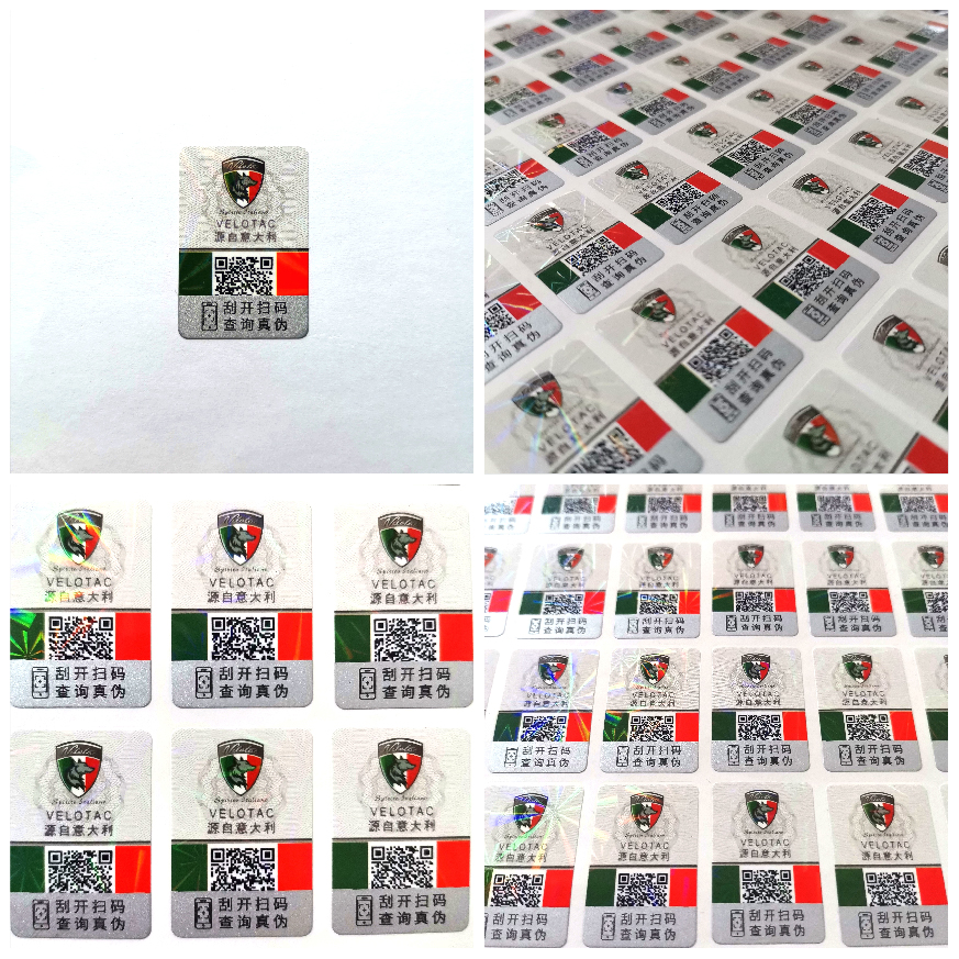 采用不干膠材質(zhì) 印鈔防偽版紋采用雙色技術(shù) 縮微文字技術(shù) 表層覆3D激光膜 采用不干膠材質(zhì) 印鈔防偽版紋采用雙色技術(shù) 縮微文字技術(shù) 表層覆3D激光膜