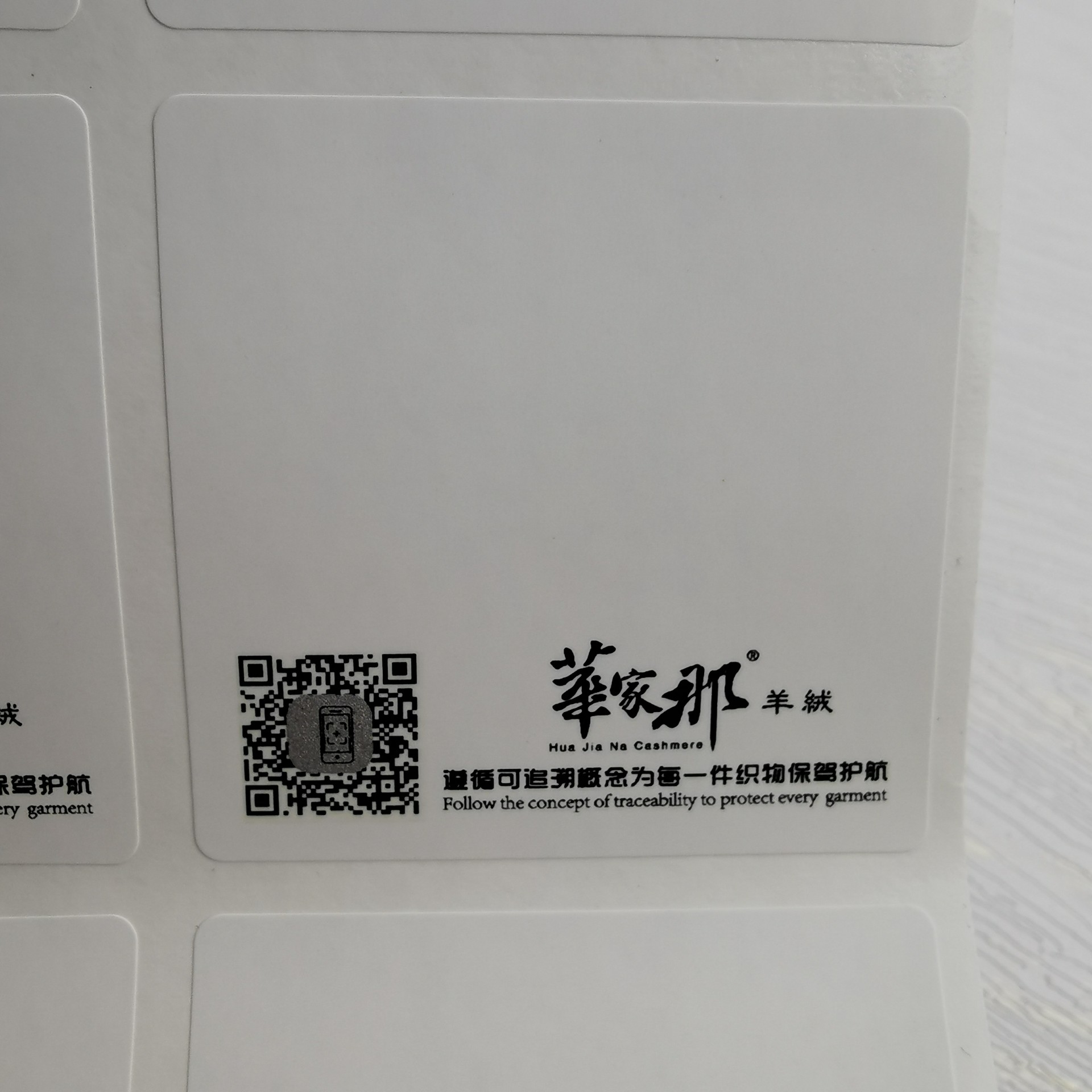 不干膠材質(zhì) 雙排卷標 防偽版紋 可變二維碼 空白打印區(qū) 刮刮銀