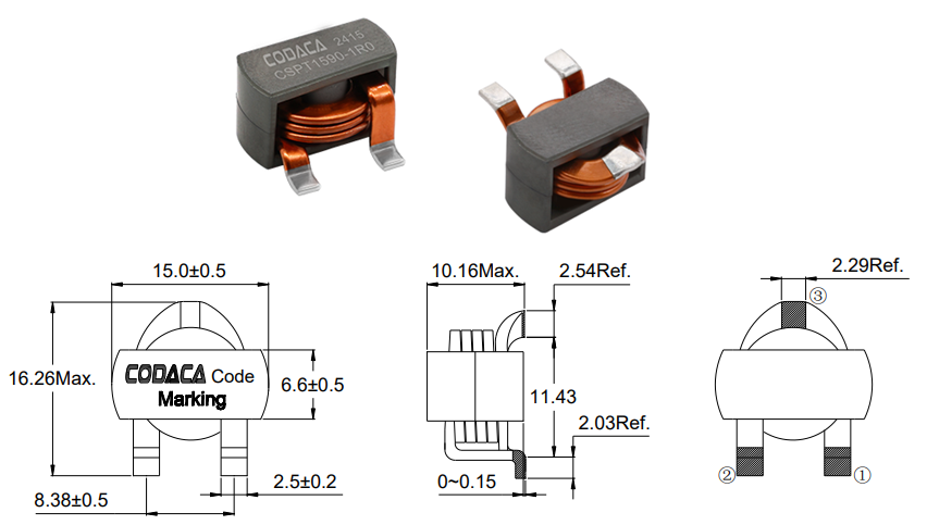 CSPT1590 Series Compact High Current Power Inductor High Current Power Inductor