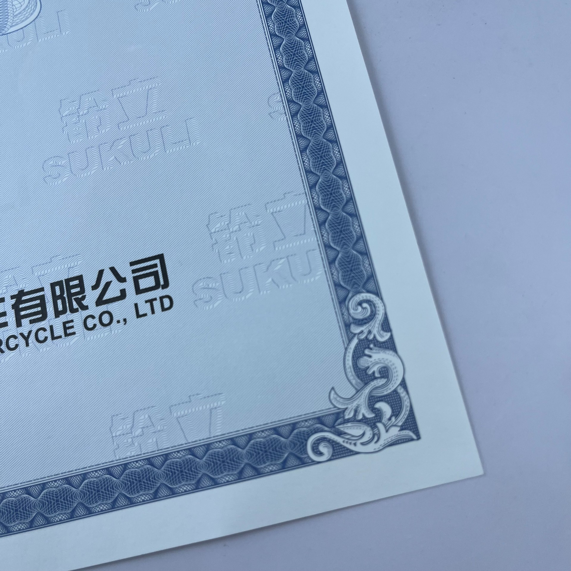 120g安全線水印紙凹凸印刷新國標(biāo) 機(jī)動(dòng)車整車出廠合格證 一致性證書 