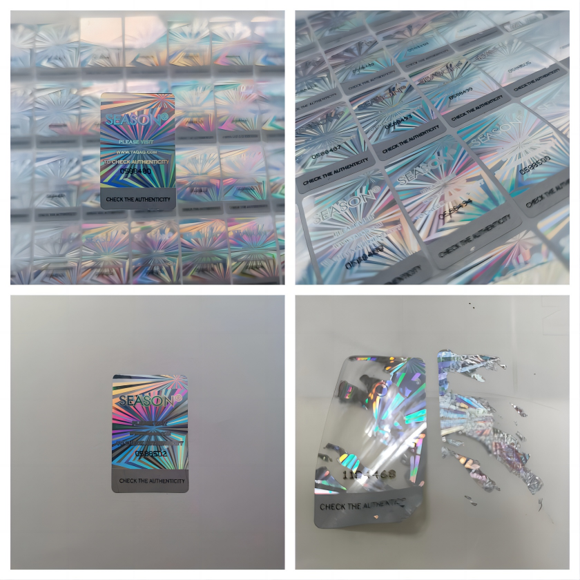 防偽激光標簽一次性防偽標貼揭開失效不規(guī)則留底防偽標 防偽激光標簽一次性防偽標貼揭開失效不規(guī)則留底防偽標