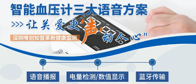 智能血压计语音芯片方案新升级,集蓝牙传输+语音播报+远程更换功能于一体! 智能血压计语音芯片方案新升级,集蓝牙传输+语音播报+远程更换功能于一体!