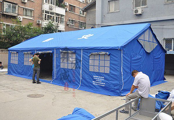 抗救灾专用单帐篷怎么拼
