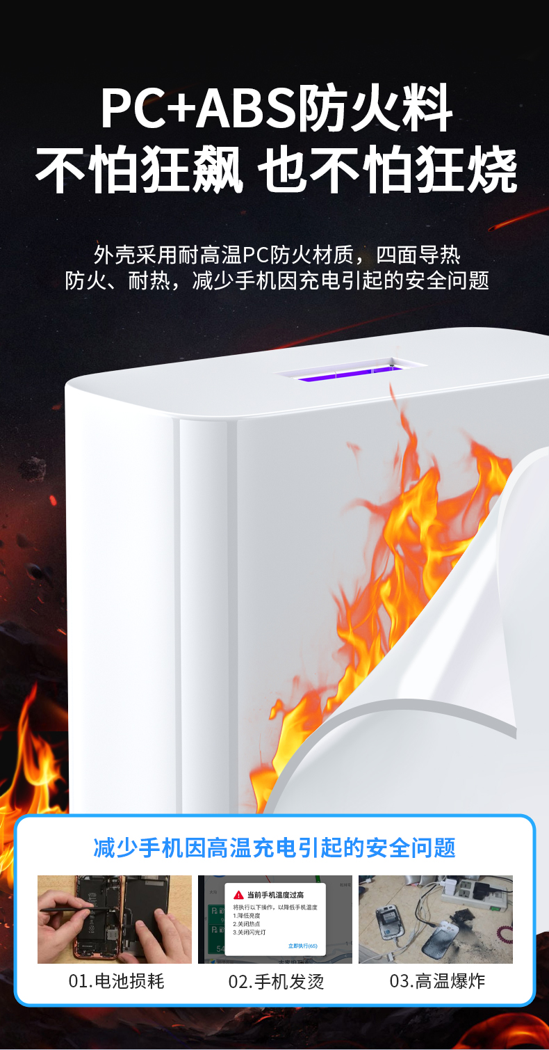 【C873】晶华手机充电器(华为适用66W)氮化镓（配1米TYPE-C线）