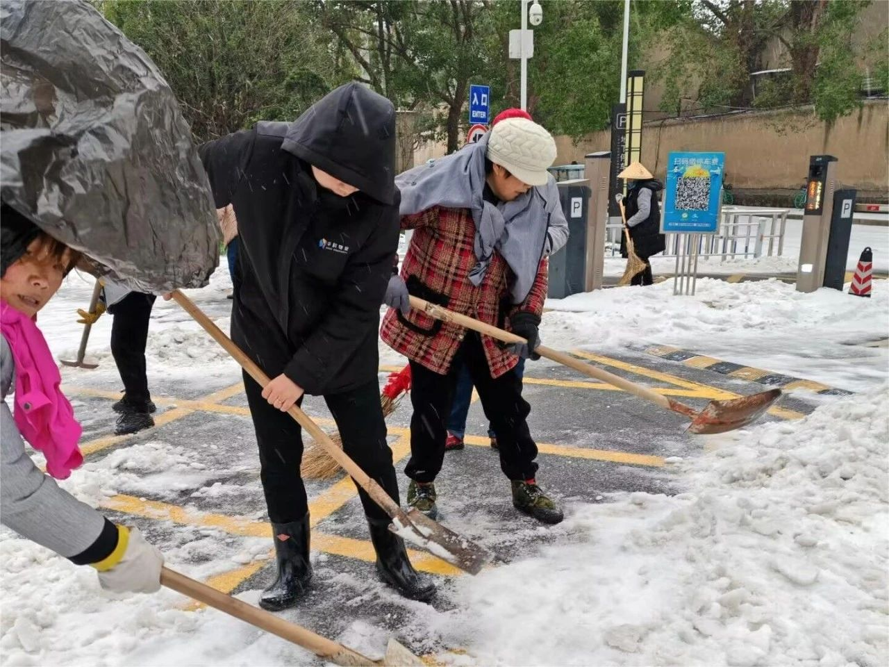 以雪为令，闻冰而动丨华科物业开展除冰雪行动