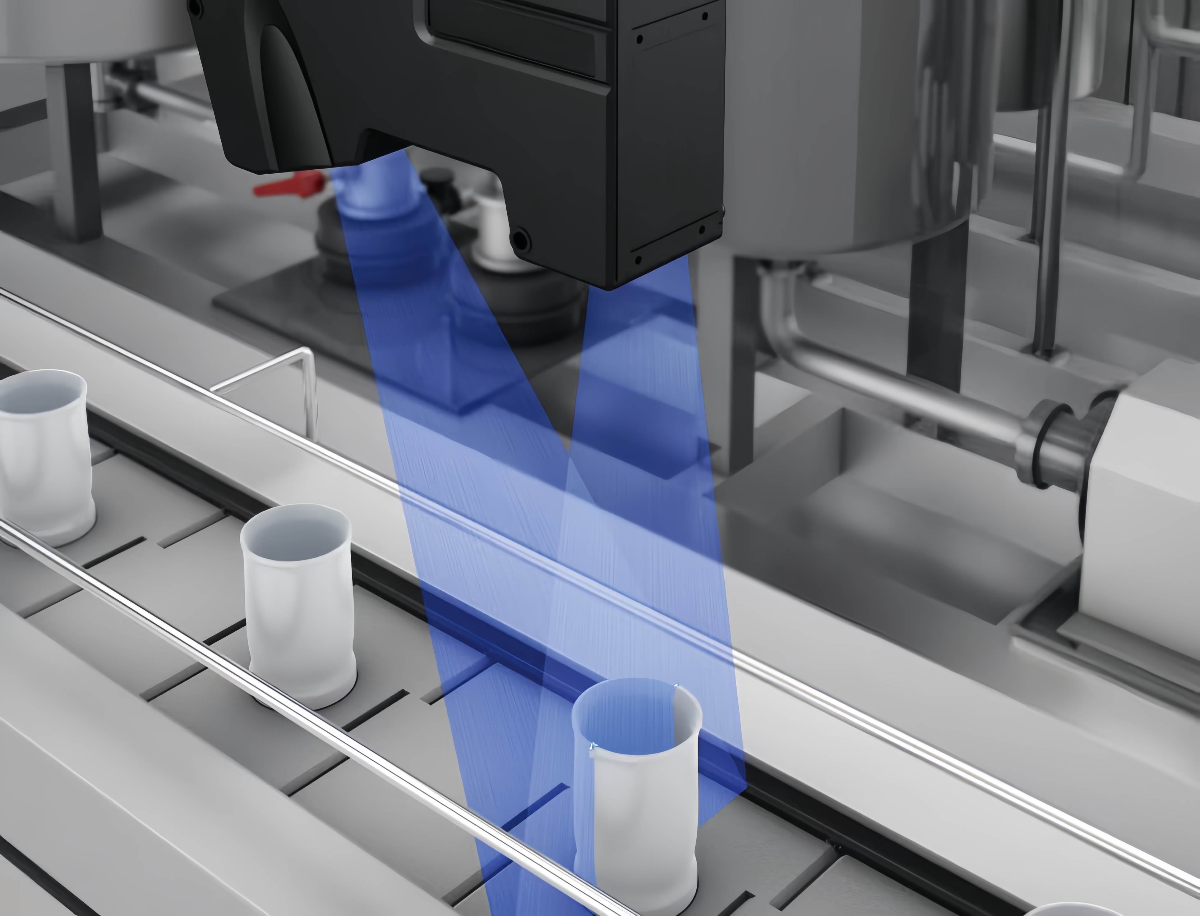 3D线激光位移传感器在管桶边缘及薄壁杯子检测中的应用 3D线激光位移传感器在管桶边缘及薄壁杯子检测中的应用