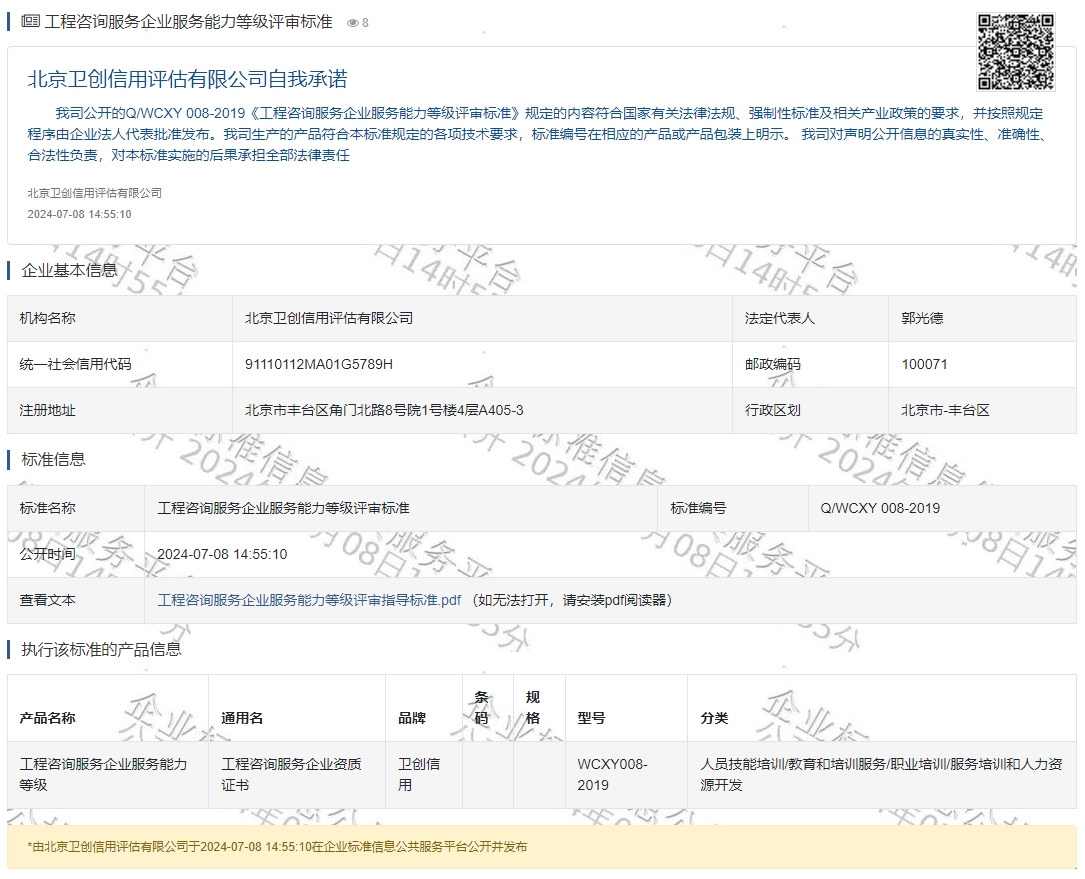 工程咨询服务企业服务能力等级评审标准