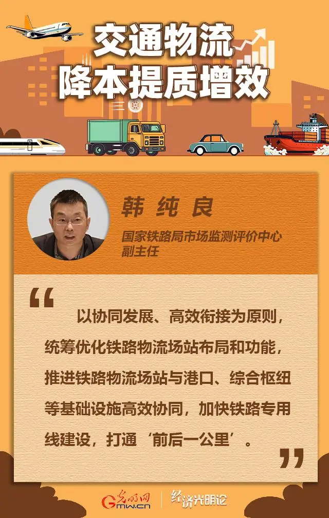 经济光明论丨韩纯良:打通“前后一公里” 推动铁路货运高质量发展 经济光明论丨韩纯良:打通“前后一公里” 推动铁路货运高质量发展