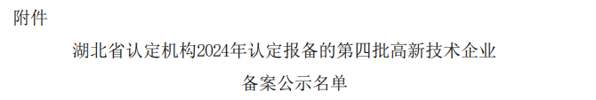 喜报 | 光谷微创新实验室入孵企业成功入选湖北省认定机构2024年认定报备的第四批高新技术企业 喜报 | 光谷微创新实验室入孵企业成功入选湖北省认定机构2024年认定报备的第四批高新技术企业