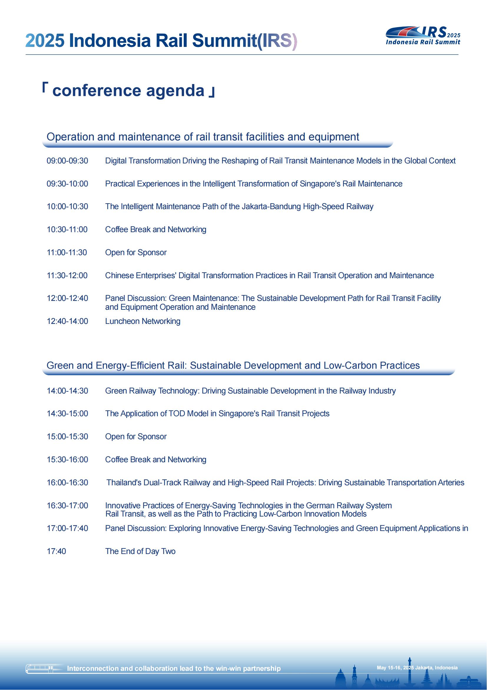2025 Indonesia Rail Summit (IRS)