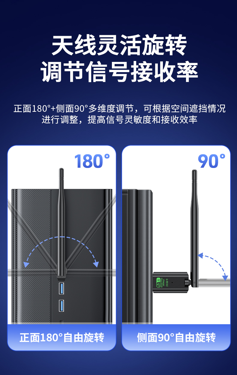 【N522】晶华USB无线网卡（300M单天线）WIFI6