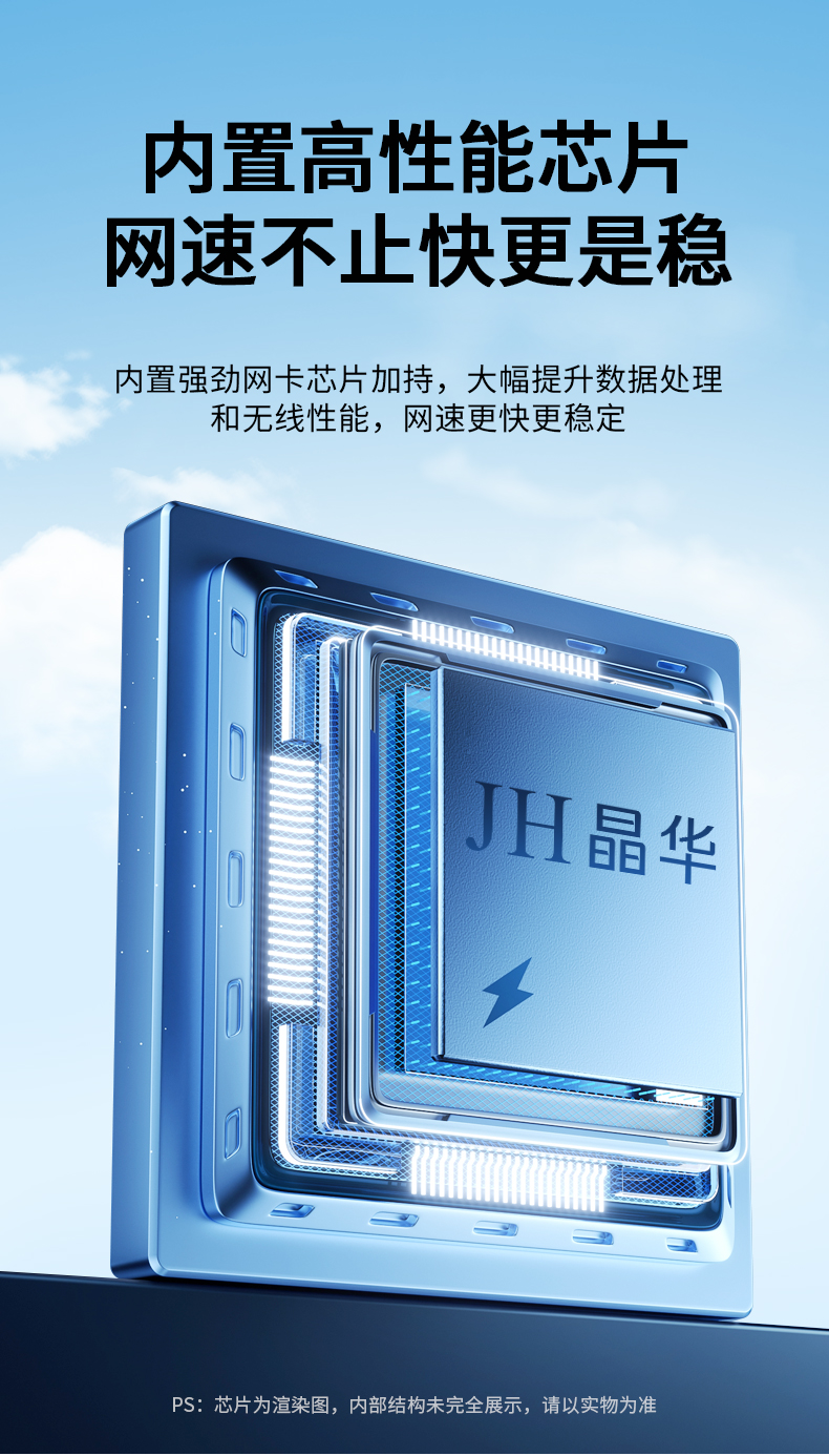 【N533】晶华USB无线网卡（650M单天线）2.4G+5G